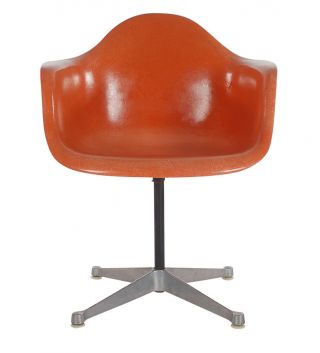ORANGE - Herman Miller Eames Fiberglass Lounge Rocking Chair Mid Century Modern 2