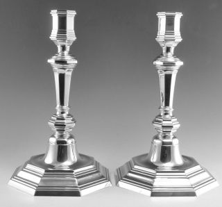 Christofle Silver Plate - Queen Anne Style Candlesticks