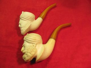 A Vintage Hand Carved Meerschaum Pipe Pipes Middle East Islamic
