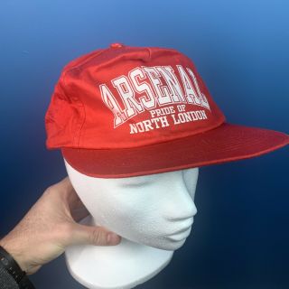 Arsenal Football Vintage 80s 90s Supporters Hat Cap Red Good Cond