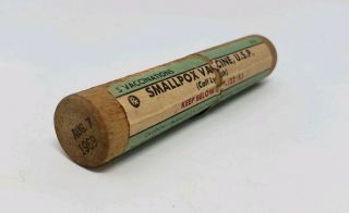 Vintage Smallpox Vaccine Tube - Empty - Eli Lilly & Co - 1969 2
