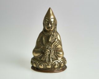 Antique Chinese Tibetan Brass And Copper Buddha Figure