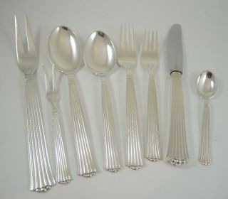 78pce Vintage Danish S Chr Fogh Silver Plate Diplomat Cutlery Set For 12 People