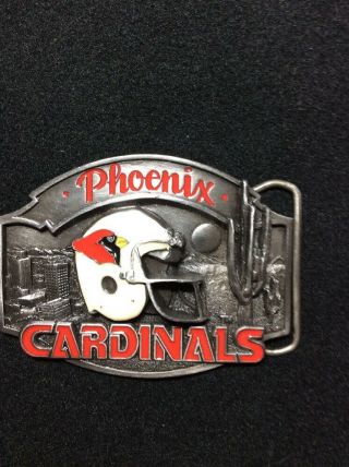 Vintage 1988 " Phoenix Cardinals " Nfl Licensed Belt Buckle Siskiyou Buckle C0 - 106