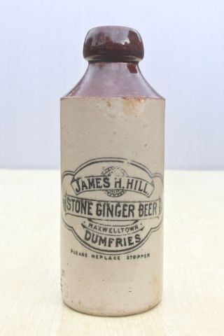 Vintage C1900s James Hill Maxwelltown Dumfries Scotland Stone Ginger Beer Bottle