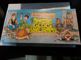 Vintage 1980 Dweebs Geeks & Weirdos The Game Of Zany Stunts Board Game Complete