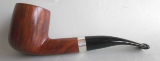 SAVINELLI PRODUCT LINEA ARTISAN HALF BENT STERLING SILVER SMOOTH BRIAR PIPE 2