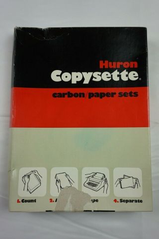 500 Sheets Vintage Huron Copysette Carbon Paper 8.  5 " X11 " Canary - Not Complete