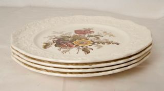 4x Vintage Masons Friarswood Floral Pattern Dinner Plates