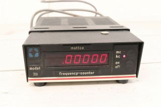 Vintage Mattco Digital Frequency Counter Model 711 Ham Cb Radio Equipment