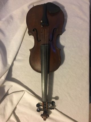 Old Antique Vintage Full Size Violin With Case And Accessories