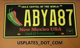 Chili Pepper Mexico Real Authentic License Plate Auto Number Car Tag Nm