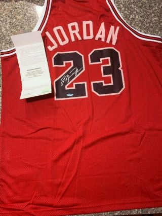 Michael Jordan Signed Autographed 1988 - 89 Red Mitchell & Ness Jersey Upper Deck