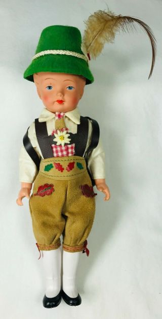 Vintage German Doll Trachten Puppen 91 Kathi Costume Rucksack Perfect 8 "