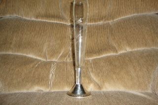 Vintage Duchin Creation Mid Century Sterling Silver Etched Glass Champagne Flute