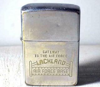 Vtg 1969 Zippo Military Lighter “lachland Air Force Base” Logo