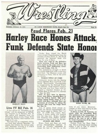 Funk Vs Race Iron Sheik 1975 Wrestling Program Wwwf Nwa Awa Wwa Murdock Stasiak