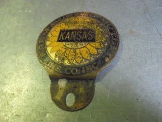 Vintage Kansas Farm Bureau Mutual License Plate Topper