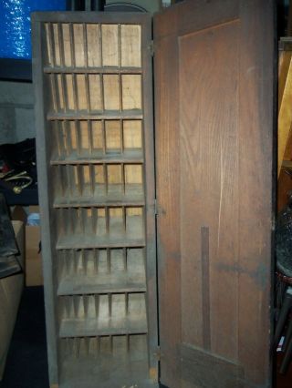 Antique Hamilton Fully Loaded Letterpress Triangle Furniture Cabinet Rare Look