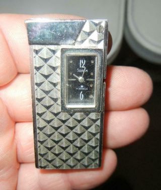 Vintage Swank Swiss Rollalite Style Lift Arm Clock Watch Lighter