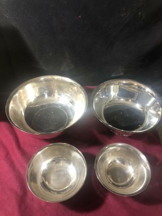 Vintage Silverplate: Revere Bowls Set Of 4 Gorham,  Reed & Barton
