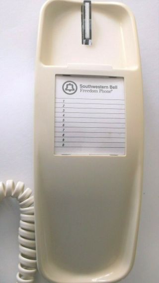 Southwestern Bell Freedom Phone Vintage Corded Push Button Almond 2