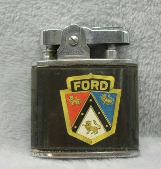 Vintage Ford Automobile Flat Advertising Lighter