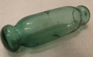 Vintage Japanese Glass Rare Hokkaido Pinched End Roller With Spindle Float G77