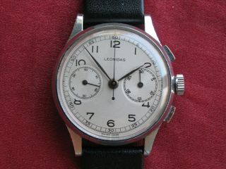 Leonidas (pre - Heuer) Vintage Chromium/steel Chronograph Wrist Watch