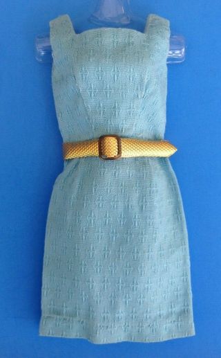Vintage Tammy Doll Turquoise Sheath Dress W/belt 9243 - 7 Euc 1962