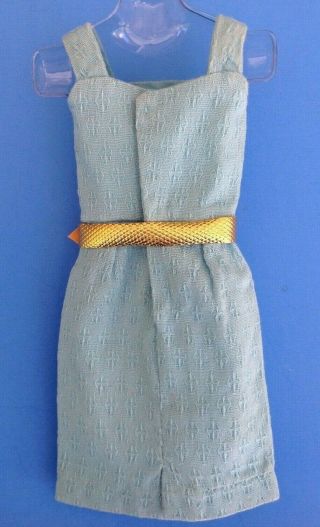 Vintage TAMMY DOLL TURQUOISE SHEATH DRESS w/BELT 9243 - 7 EUC 1962 2