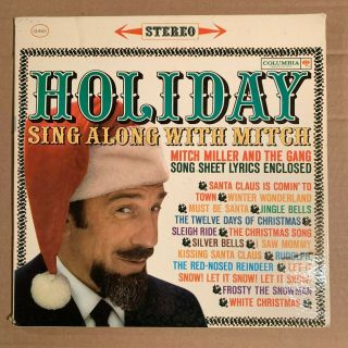 Mitch Miller - Holiday Sing - Along With Mitch - Ex Vintage 1961 Christmas Vinyl Lp