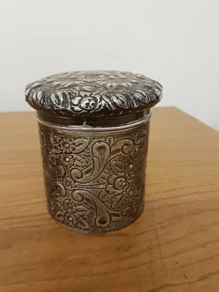 Antique Sterling Silver Pill / Snuff Box Vanity Birmingham 1800s 149.  69g