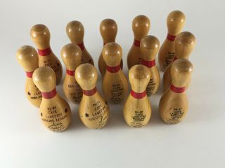 Wood Mini Bowling Pin Award Trophy Crafts 4 "