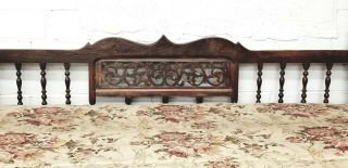 Antique Chinese Hand Carved Wooden Wedding Opium Canopy Bed 2