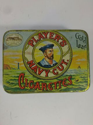 Vintage Players Navy Cut Cigarettes Tin Box Hinged 2
