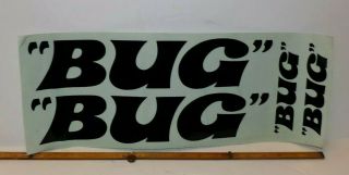 Vintage Vw Bug Decal Stickers Window Large Size Car Automobile