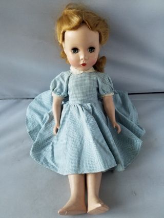 Vintage Madame Alexander Alice In Wonderland Doll Hard Plastic Collect Toy 14 "