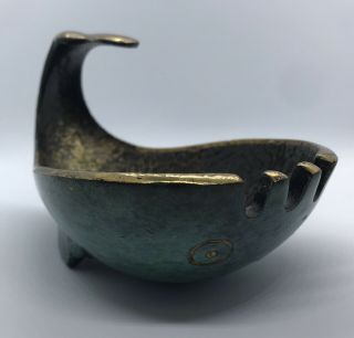 Vintage Pal - Bell Whale Ashtray Made In Israel Mid - Century