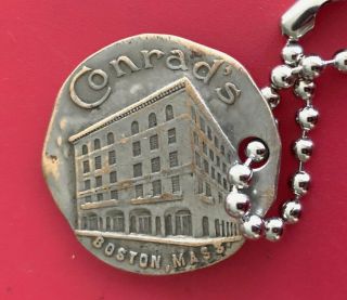 Vintage Charge Plate Coin Tag: Conrads; Famous Dept Store Boston Ma