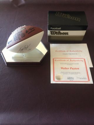 Walter Payton Signed Autographed Nfl Football Chicago Bears With Wpf