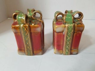 Wrapped Presents - Vintage Christmas Salt And Pepper Shakers,  Red And Green,