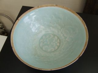 Chinese Porcelain Song Dynasty Qingbai Bowl Moulded With Deer