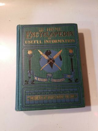 1903 Old,  The Home Encyclopedia Of Useful Information,  Business Book Great Shape