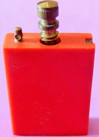 Vintage Red Match Box Emergency Flint Fire Starter Fob Collectible Highly Sought