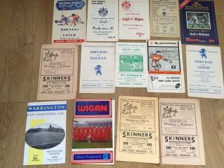 Bundle Of Vintage Rugby League Programmes 1960s Onwards
