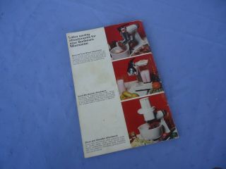 vintage sunbeam mixmaster mixer instruction and cookbook deluxe automatic 2