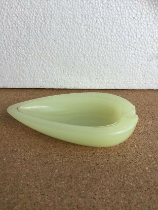 Half Green Pear Glass Ashtray Italy Vintage Murano Paper Weight Fruit Ash Tray