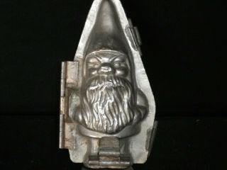 Professional,  Vintage Metal Chocolate Mold,  Gnome/santa.