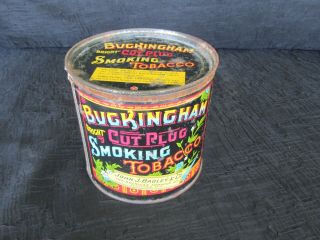 Vintage Buckingham Round Tobacco Cut Plug Tin (5 " X 5 ")